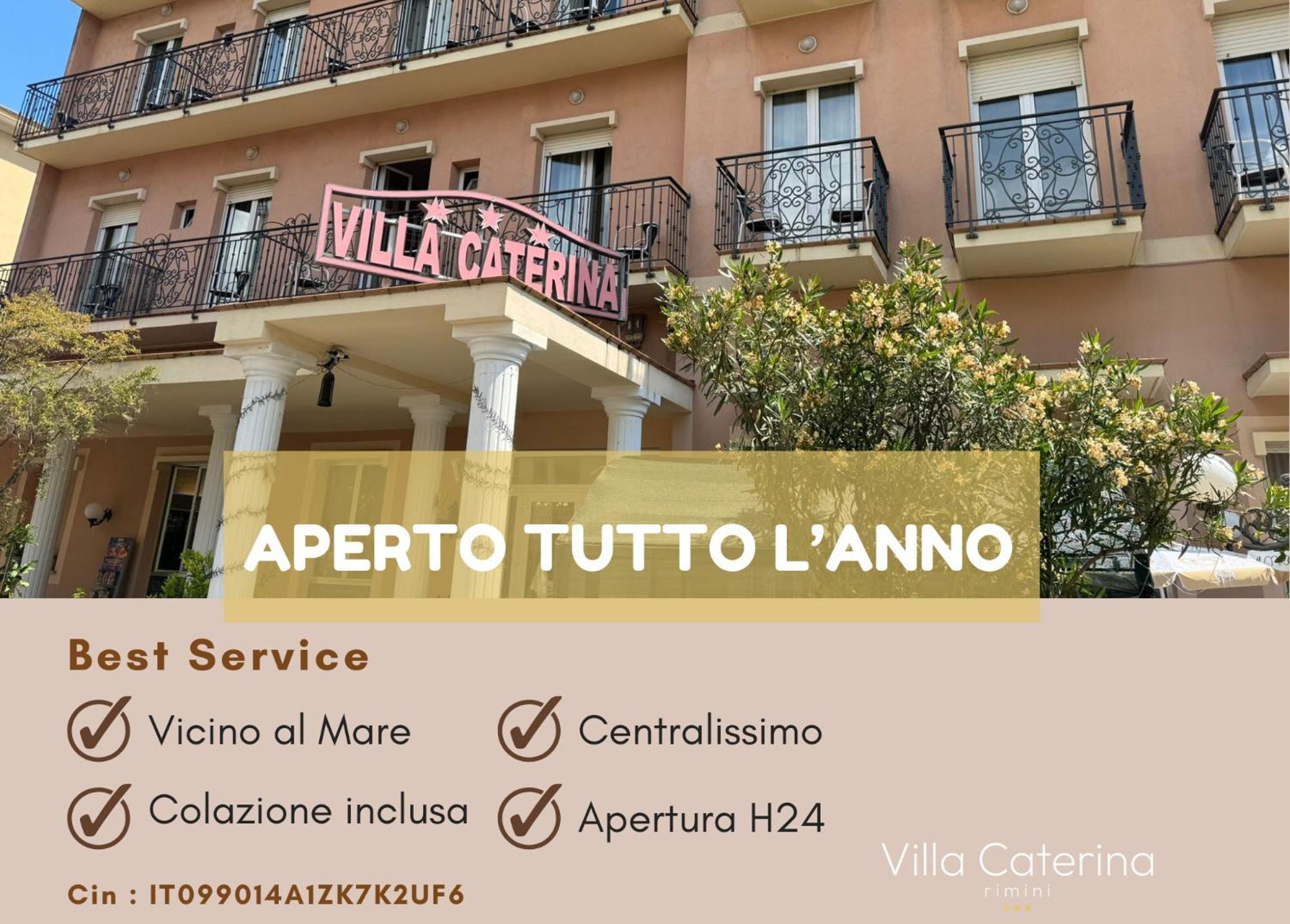 Hotel Villa Caterina Римини Экстерьер фото
